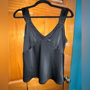Wild Fable Elegant Black Satin Blouse